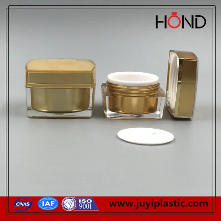 square acrylic uv gel jar