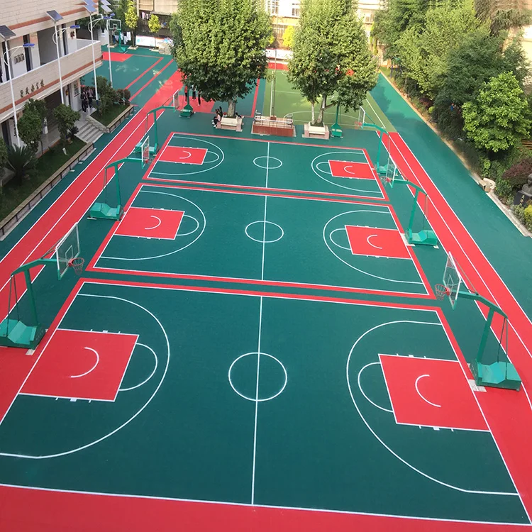 
Removable PP modular sports outdoor flooring for badminton court 