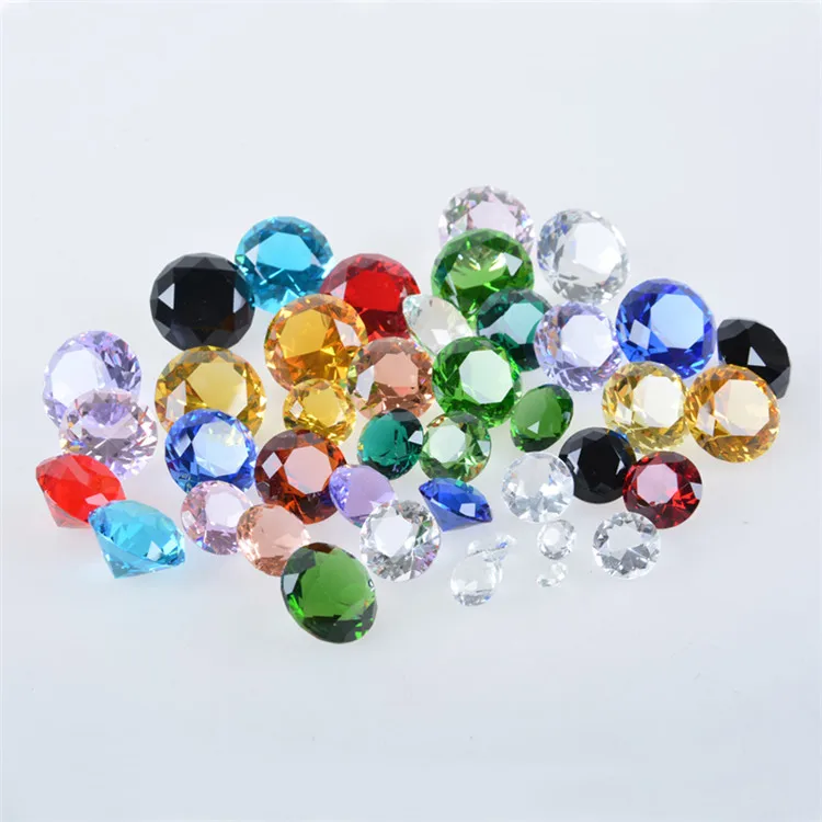Crystal diamond shining k9 colored crystal diamond , decorative crystal glass stones