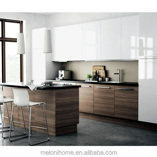 Creative design hot-selling wooden veneer modular kitchen