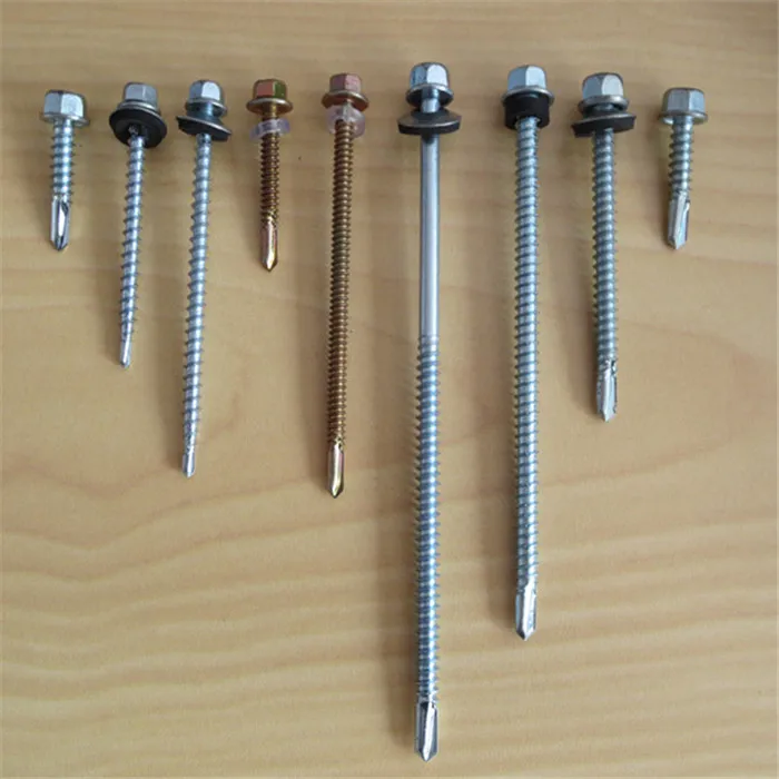 
hex head self drilling roofing screw with epdm washer 