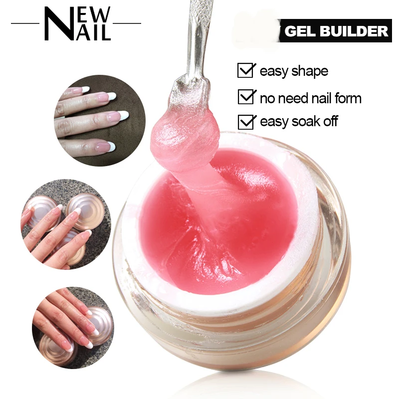 2024 Newest UV Hard Gel Nails Finger Prolong Easy Soak off UV Led thick nail hard Gel Nail Extension Gel