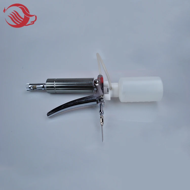 2 ml brass syringe with bottle, veterinary automatic vaccine syringe for chicken/poultry/pig/cattle