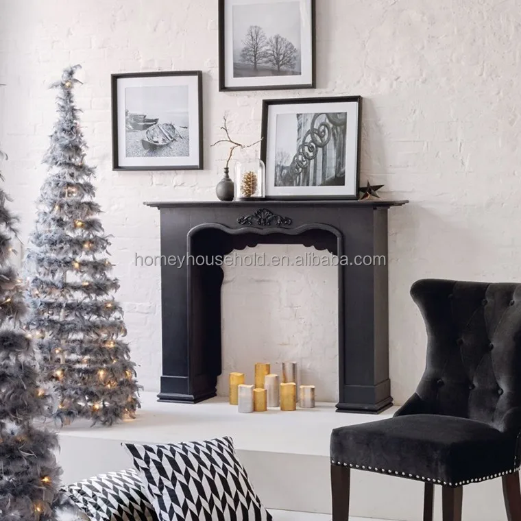 
Indoor used freestanding gas black wood fireplace 