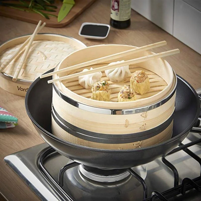 
2019 New Arrival High Quality Bamboo Steamers For Sale Cooking Untisel Stainless Steel Bamboo Steamer 