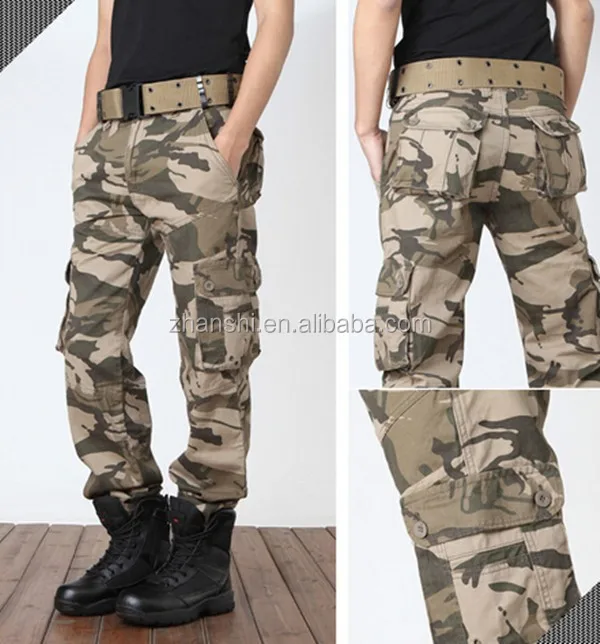 Оптовая продажа лидер продаж модные мужские камуфляжные мешковатые брюки в стиле милитари