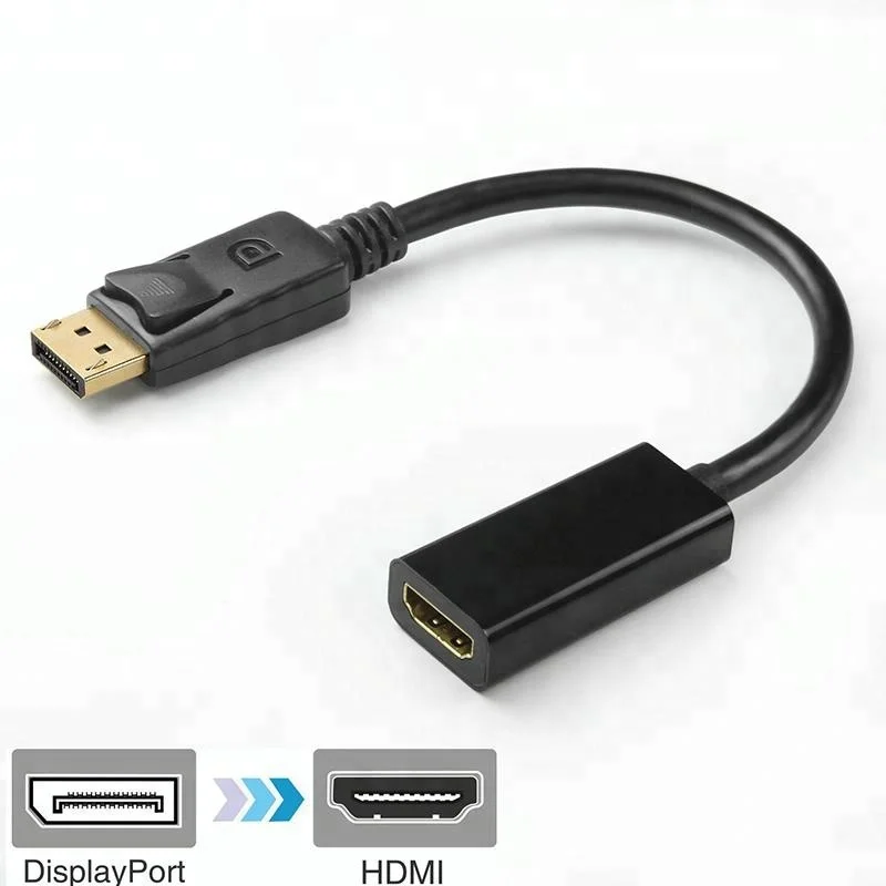 DisplayPort DP to HDMI с аудио кабель-адаптер мужчин и женщин 1080 P в черный