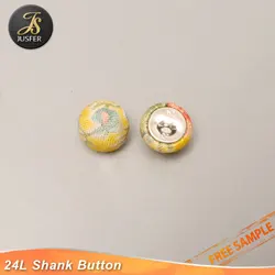 color fabric wire shank buttons with ball top