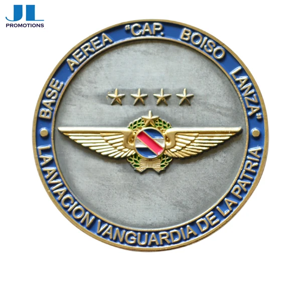 Custom Challenge Coin Antique Silver 3D Portrait Commander in Chief Metal Coin