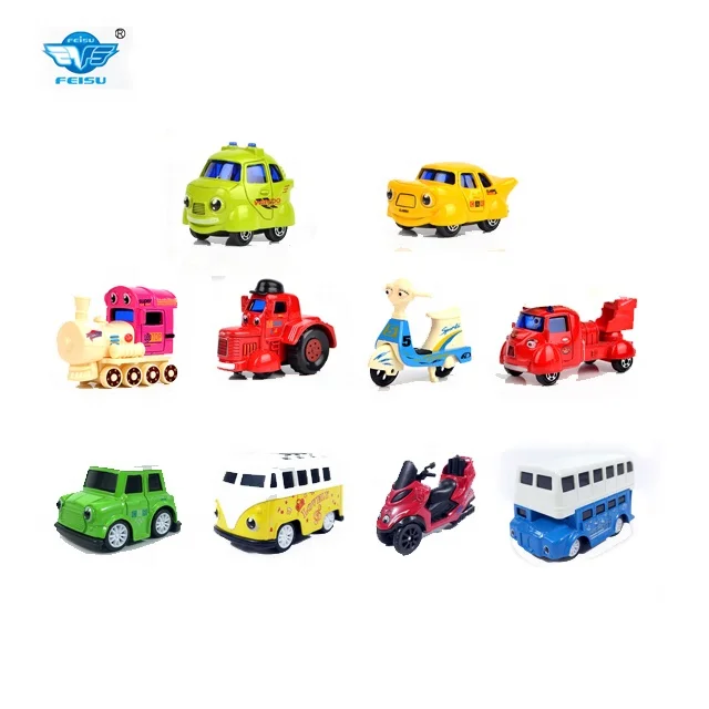 Free wheel cartoon small diecast metal toy car model