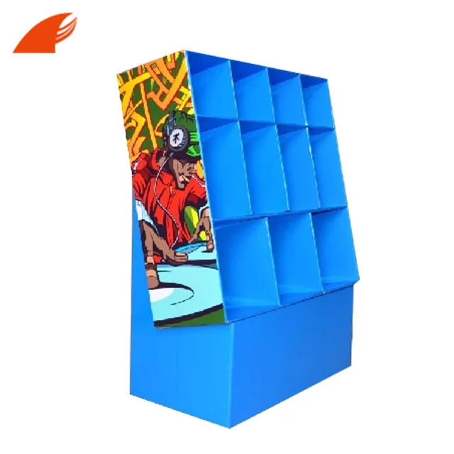 Customized High Quality Headphones Cardboard Floor Display For Supermarket Sales