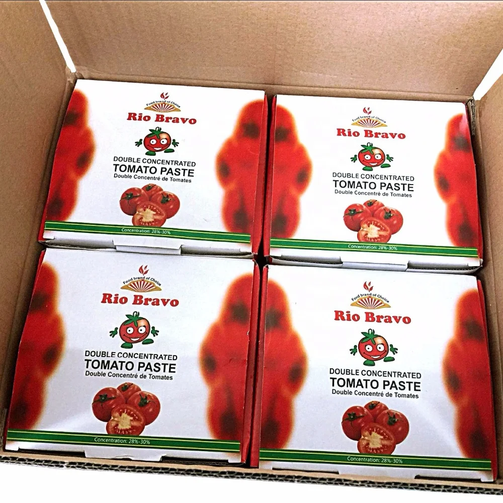 Томатная паста в пакете с 22-24 бриксом для покупателя Йемена