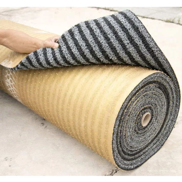 Противоскользящий Автомобильный Ковер из ПВХ, Двухцветный черный и серый