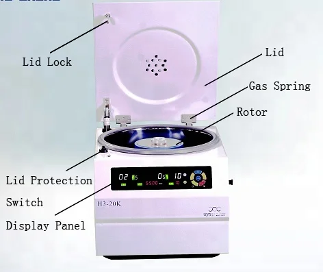 Food testing H3-20K desktop high-speed laboratory test centrifuge for Cereal & Oil