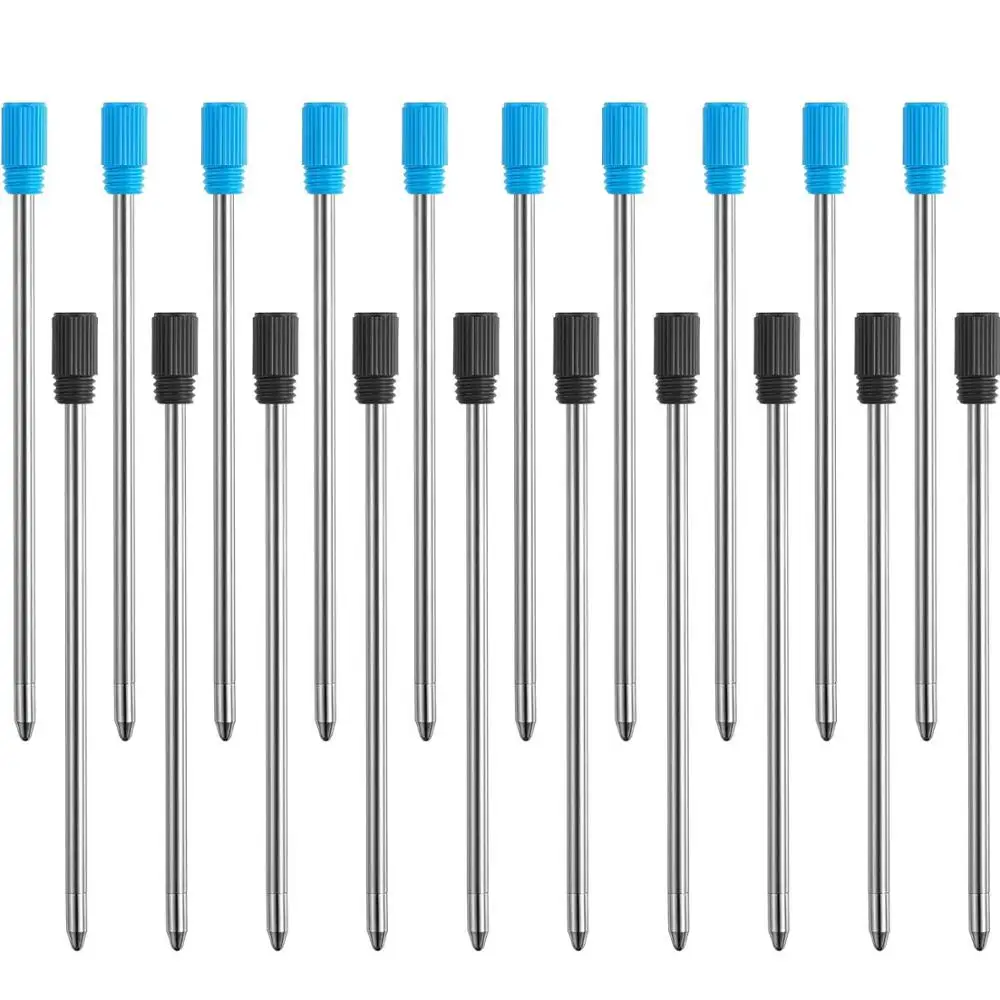 Сменные стержни шариковой ручки для плавного письма 4,5 дюйма (11,6 см) и средний наконечник 1 мм (черный и синий)