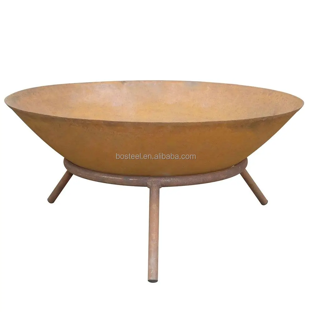 electric automatic black carbon steel big wok with stand