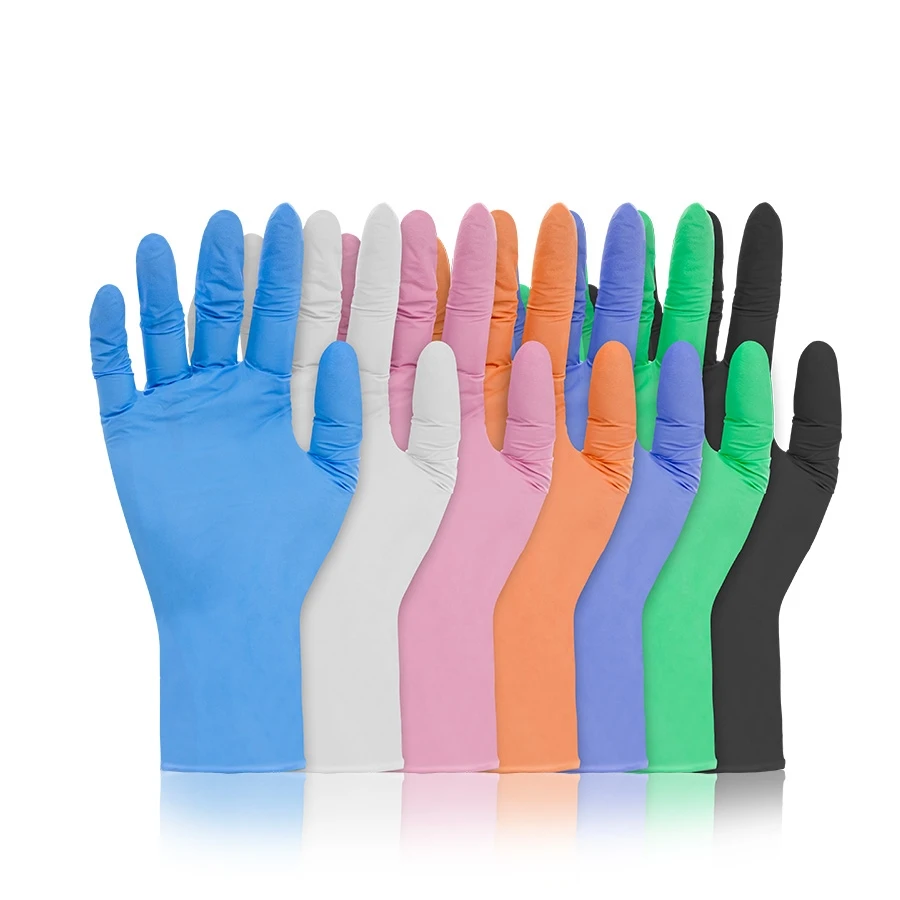 Hot Sale Oil Resistant Waterproof Disposable Powder Free Pure Nitrile Gloves