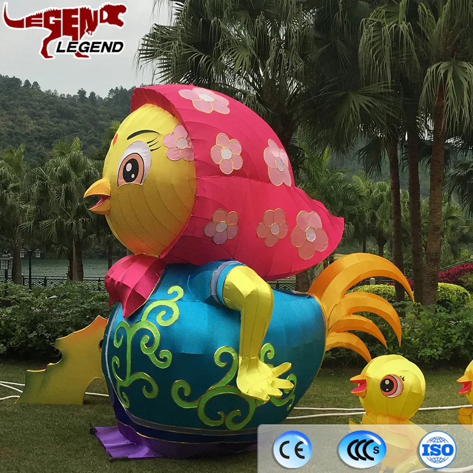 Amusement park decoration beautiful phenix lantern for sale