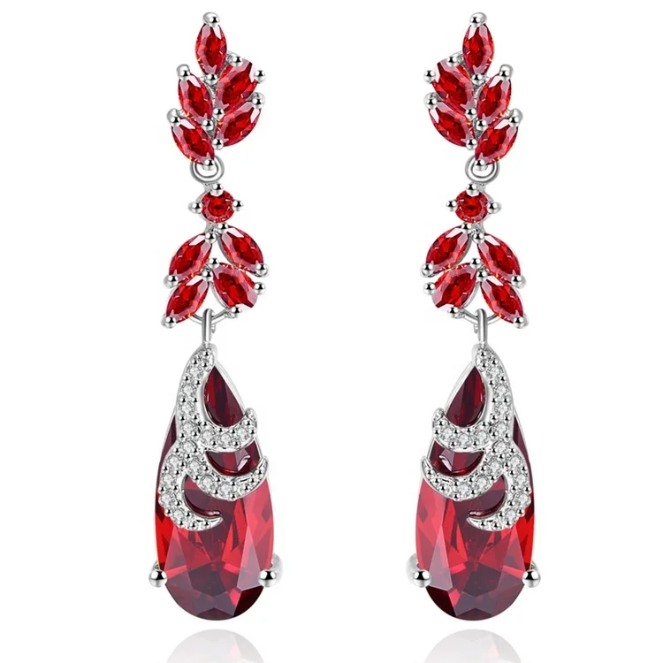 jewelry zhefan mini order high margin fashion design hanging CZ accessories women jewelry earrings crystal drop earrings