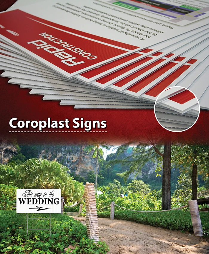 Manufacturer customized high quality plastic corflute  sheet pp blank yard signs