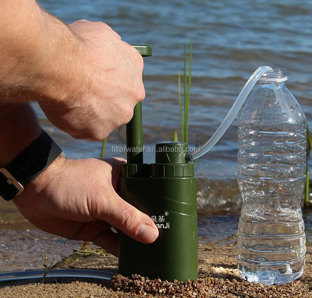 portable camping water filter  personal water filter for camping, military, tactical, emergency, first aid kit