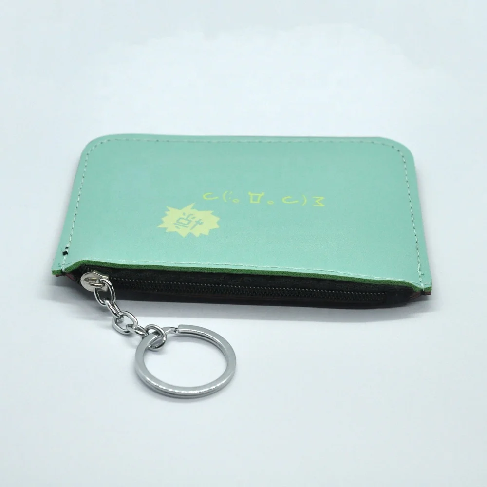 GQB001 Персонализированная Зеленая кожаная визитница для удостоверения личности с надписью Keep CALM AND LOVE life