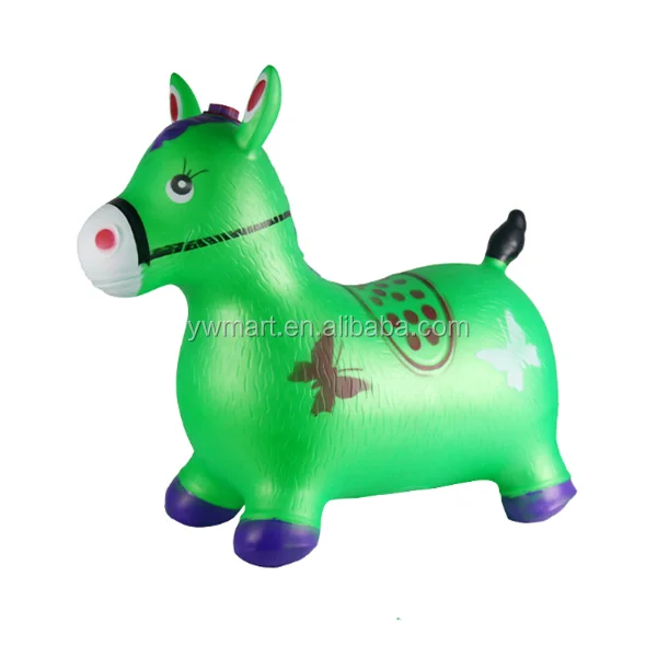 Durable children toy inflatable jumping animal,inflatable horse with musical