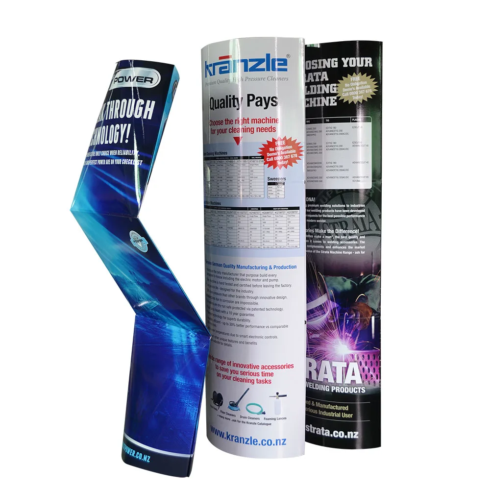 Недорогой картонный рекламный выставочный стенд totem с принтом на заказ