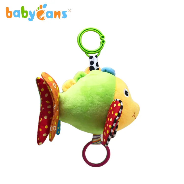 Babyfans hanging stuffed plush baby toys fish guangzhou toy free samples available