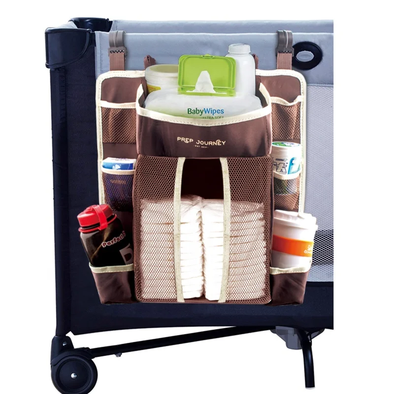 Wholesale Custom Folding Portable Sturdy Nursery Storage Hanging Baby Diaper Organizer For Diaper Changing Baby Bed