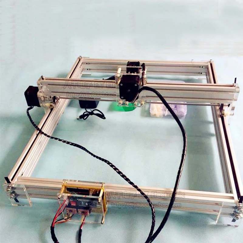 2500mW Mini DIY Laser Engraver IC Marking Printer Carving Size 40*50CM Blue 445nm Violet Laser Engraving Machine