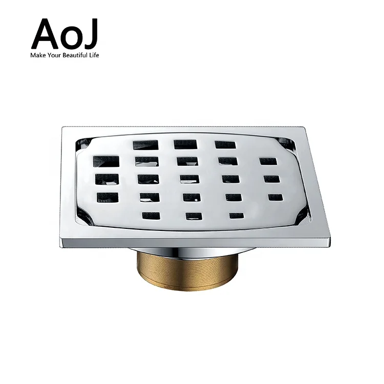 Brass bathroom anti-odor floor drain European style contemporary shower floor drain
