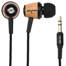 AWEI Q9 Fashion Headset Super Bass Wooden 3.5mm Headphones in ear Earphone For iPhone 6s /MP3 Music Player Stereo Earphone