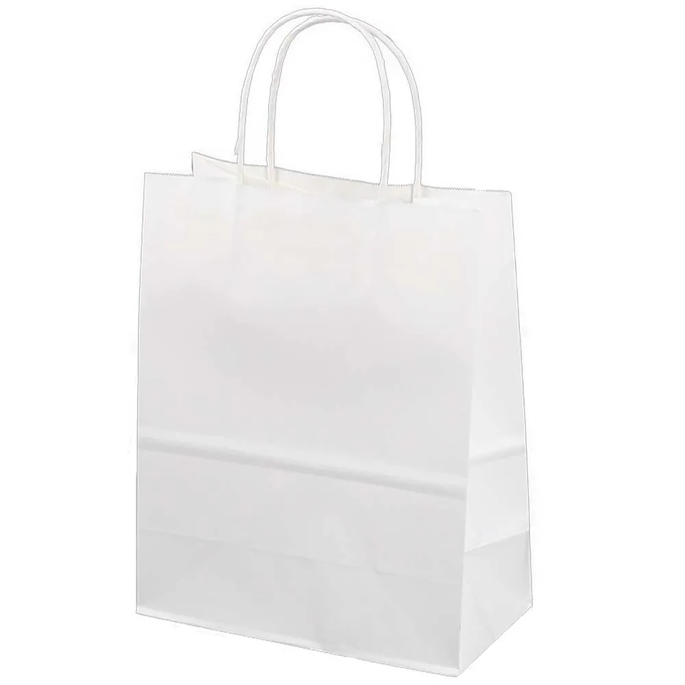 Factory wholesale cheap shopping bag with handle custom logo kraft paper bag
