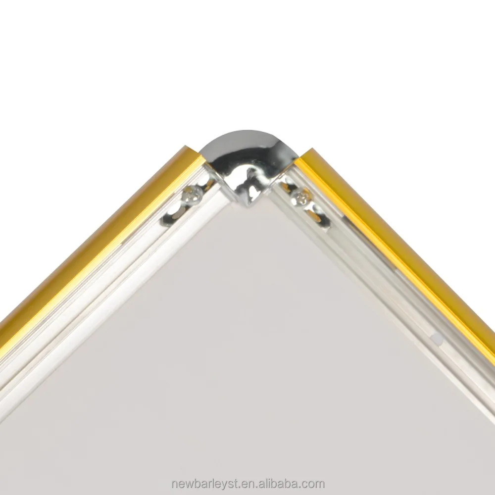 Золотая рамка-постер размером A4 с рамкой 25 мм с уголками или круглыми углами