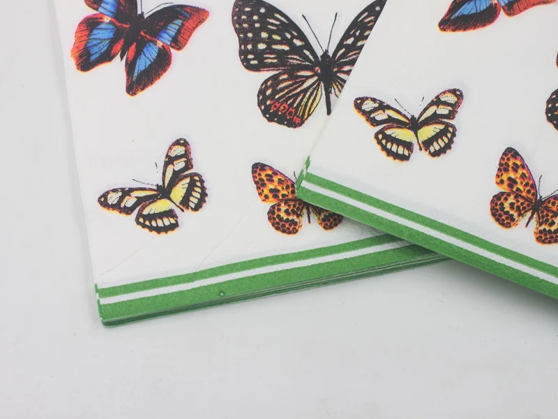 Butterfly Napkin Party Insect Tissue Printed Napkin Supply Decoration Paper 33cm*33cm Or Custom Napkins