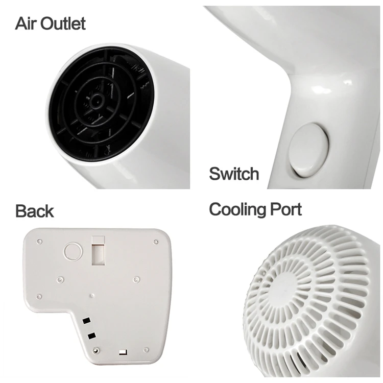 Honeyson New Arrival Usa Hotel Professional Pocket Rechargeable Hair Dryer