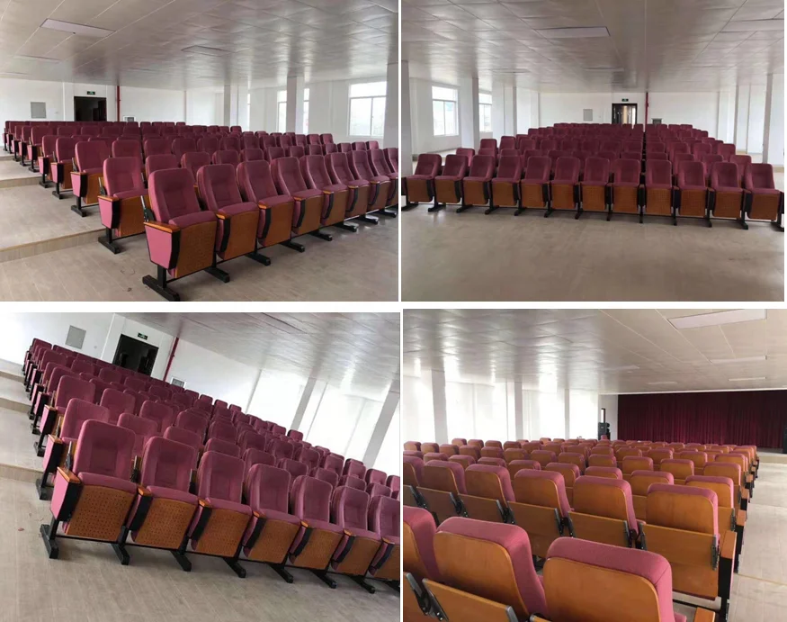movable school furniture conference lecture folding cinema  theater seat church chair  YA-04