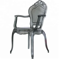 Wholesale crystal clear acrylic PC princess chair wedding chair