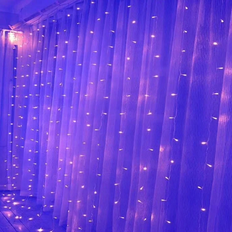 3x3m 300 Led 8 Modes Window Curtain christmas String Lights holiday fairy light for Bedroom Decorations