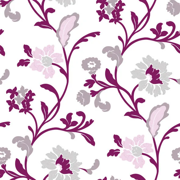 3D flower design washable vinyl wallpaper for home decoration