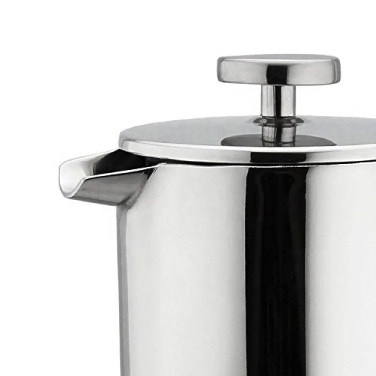 Small Stainless Steel French Press 3 cups (4 oz each) Coffee Plunger Press Pot Best Tea Brewer Maker Quality Cafetiere