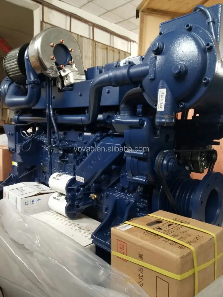 Cheap Price 2100rpm 450HP Inboard Diesel Boat Engines with Gearbox WP12C450-21