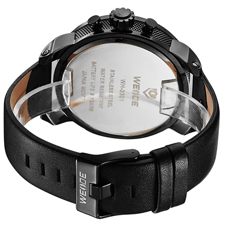 WEIDE 3301-1C JAPAN MIYOTA 2035 & 2115 dual movements watches for men, WEIDE Watch OEM, wholesale watches cheap