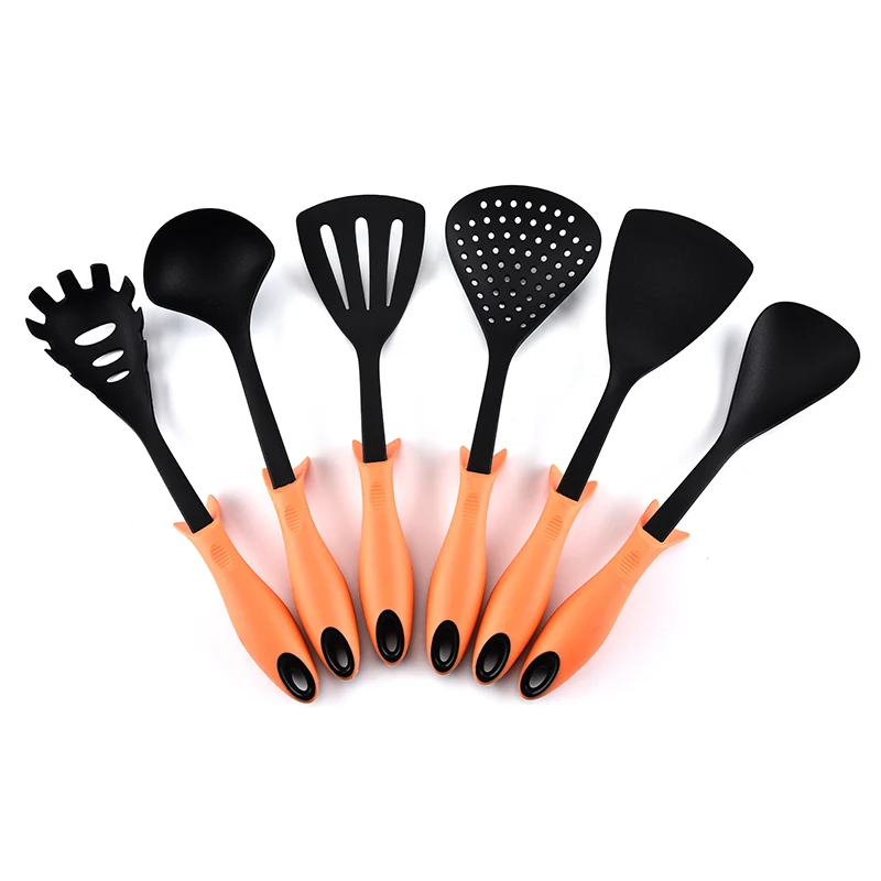 6 pieces orange Nylon kitchen utensils and appliances suit suit kitchenware suit cooking cooking tools kitchen utensils