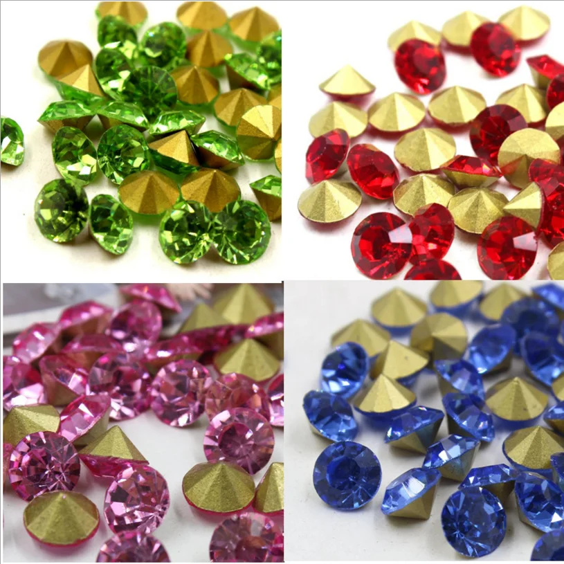 Crystal rhinestone synthetic colourful round rhinestone