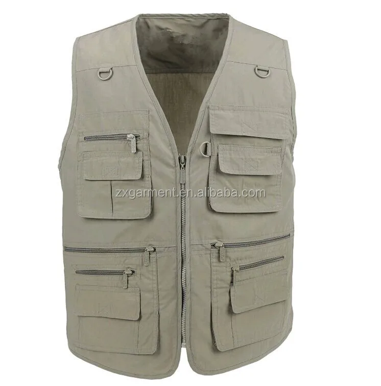 Utility Multiple Pockets Cargo Vest Hunting Fishing Photography Journalist Camping Work Casual Vest