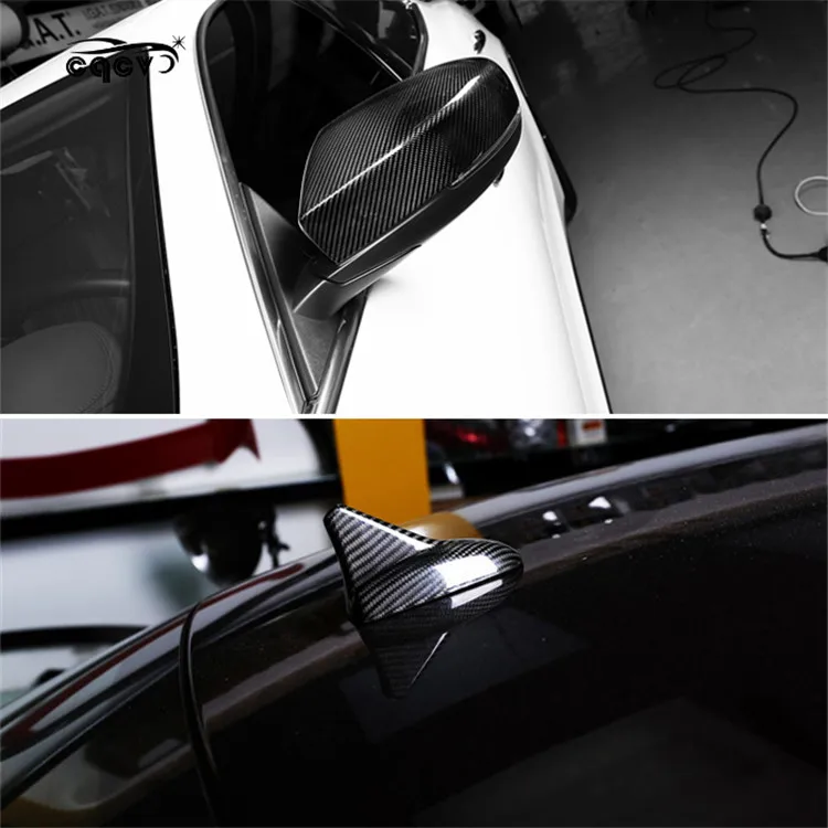 CF side mirror cover for Maserati Ghibli M157 with Fuel tank cover Shark Fin Aerial Antenna