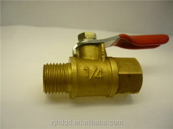 NPT thread lever handle male forged brass ball valve
