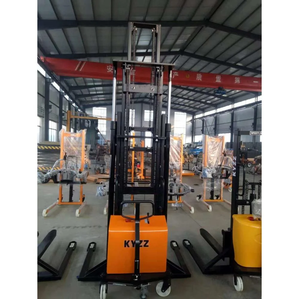 1T 2T electric stacker truck pallet lift stacker customizable